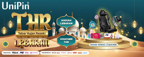 THR LEBARAN! Tebar Hujan Rezeki Bareng UniPin, Raih Kursi Gaming hingga Jutaan Hadiah Lainnya